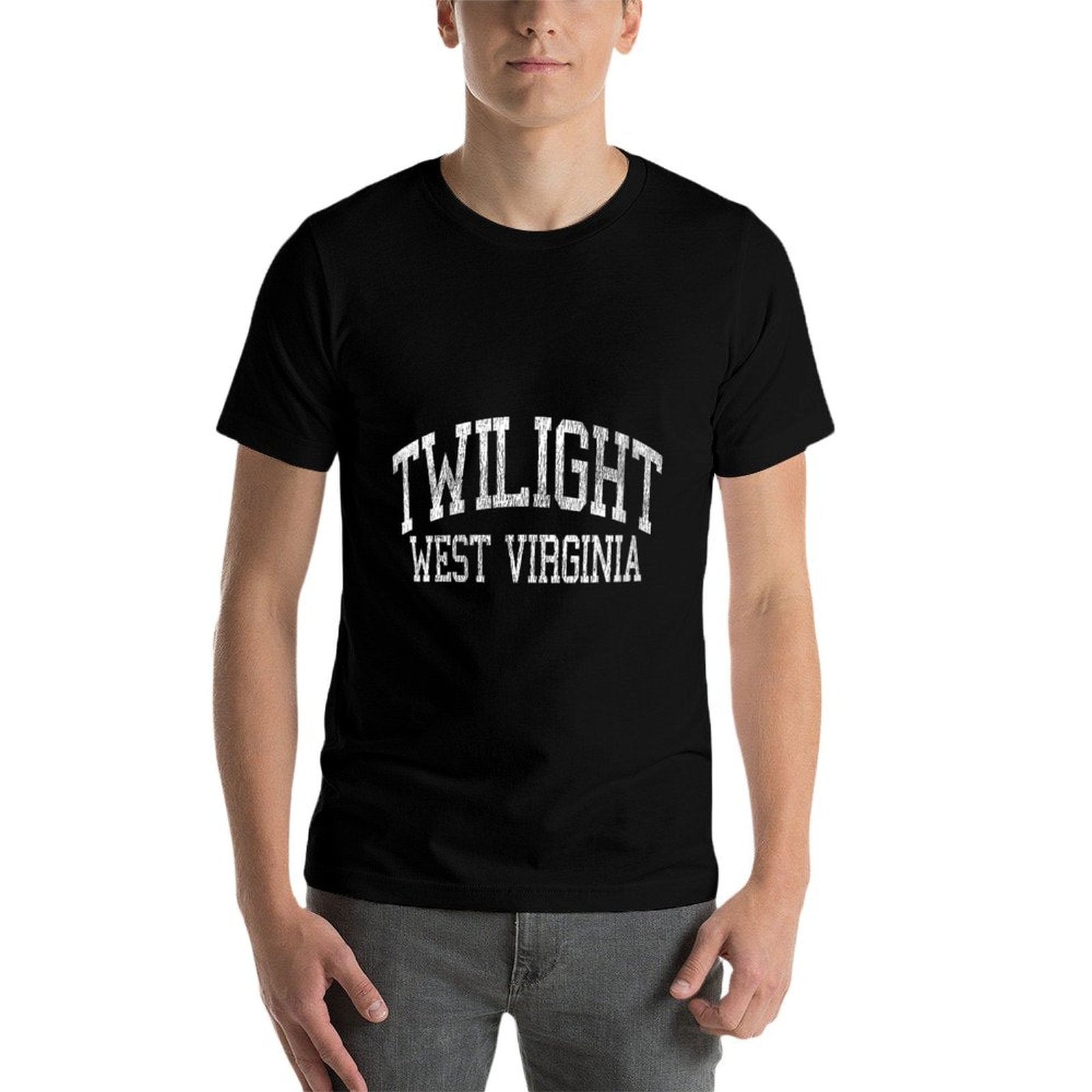 Womens Twilight West Virginia WV Vintage Athletic Sports Design  Eco-friendly Material T-Shirt