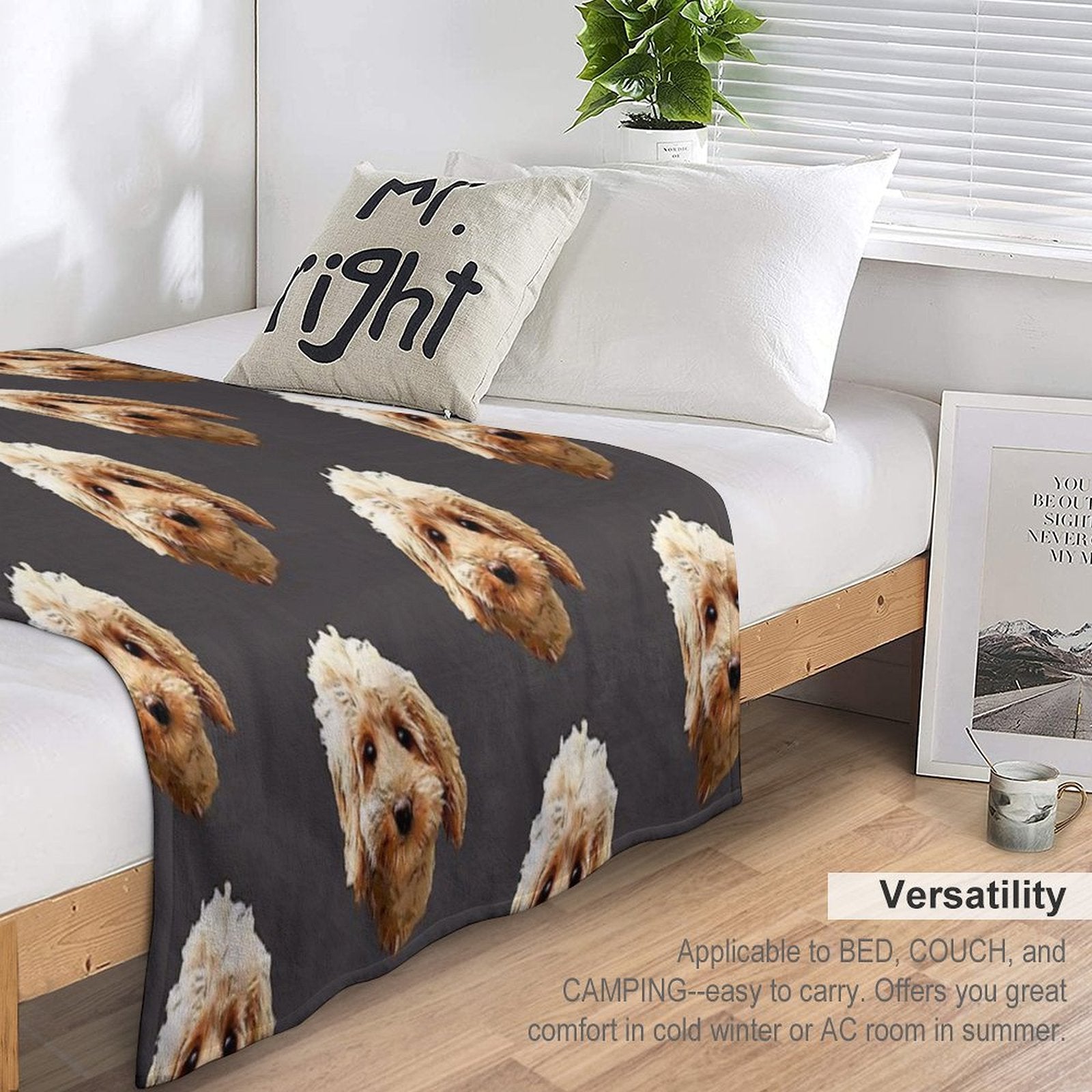 Cavapoo Cockapoo Doodle Cuteness Velvety-soft Throw Blanket