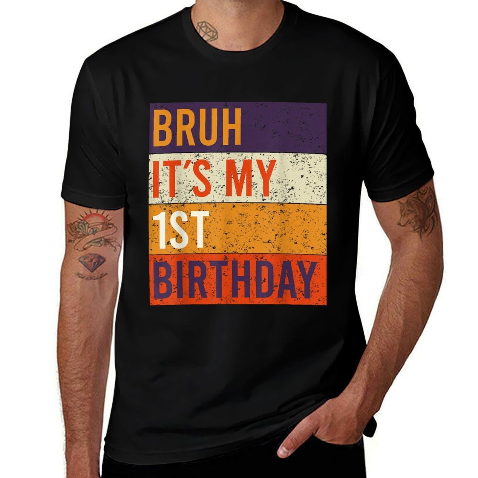 Bruh It&#39;s My 1st Birthday 1 Year Old Birthday  High-quality Stitching T-Shirt