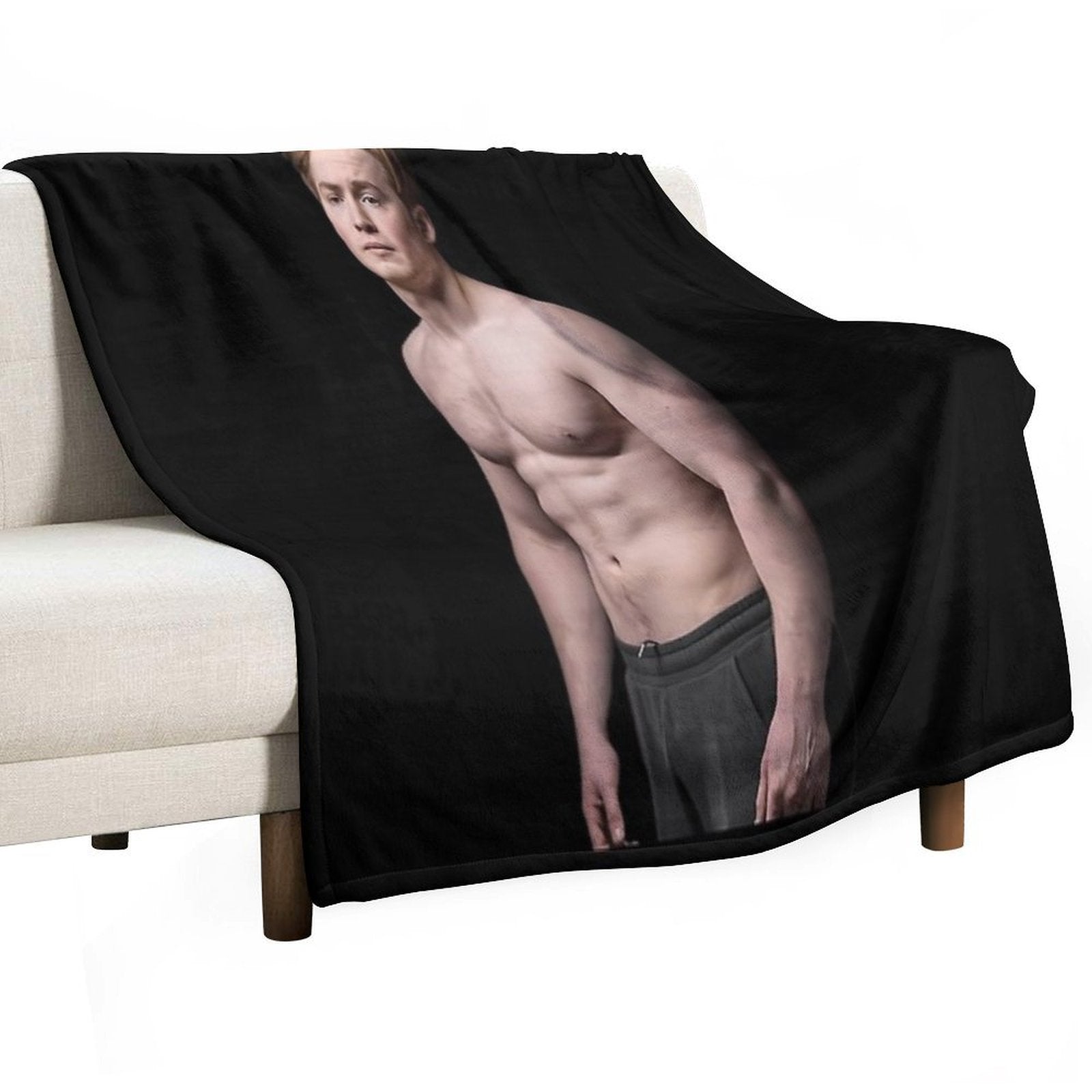 Kit Connor Shirtless  Hot Compact Throw Blanket