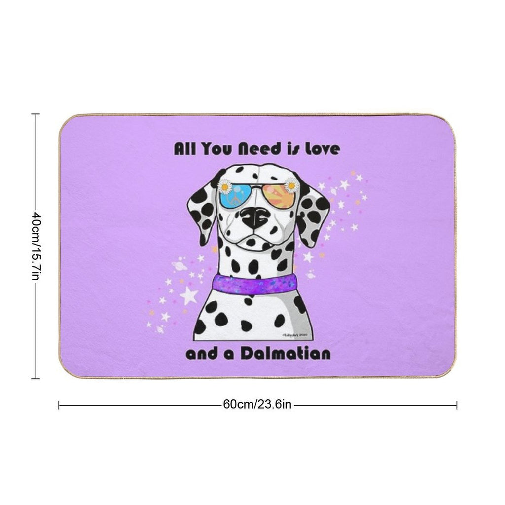 All You Need Is Love And A Dalmatian  Odorless Bath Mat