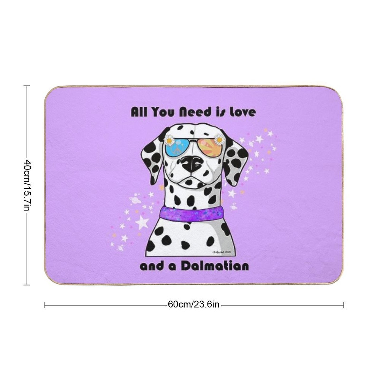 All You Need Is Love And A Dalmatian  Odorless Bath Mat
