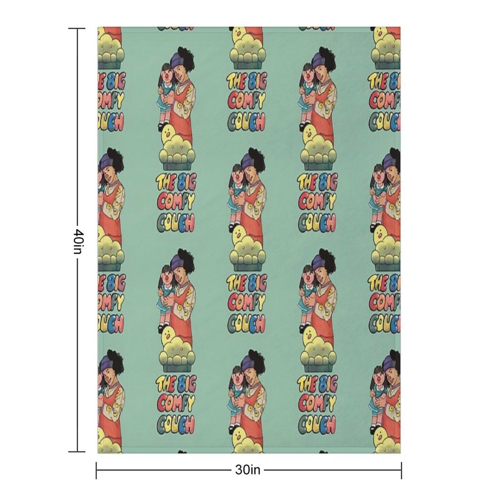 Loonette And Molly (The Big Comfy Couch) Machine-washable Throw Blanket
