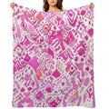 Cute Geometric Pink Durable Throw Blanket