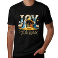 Joy to The World Nativity Scene Christmas  Trendy Pattern T-Shirt