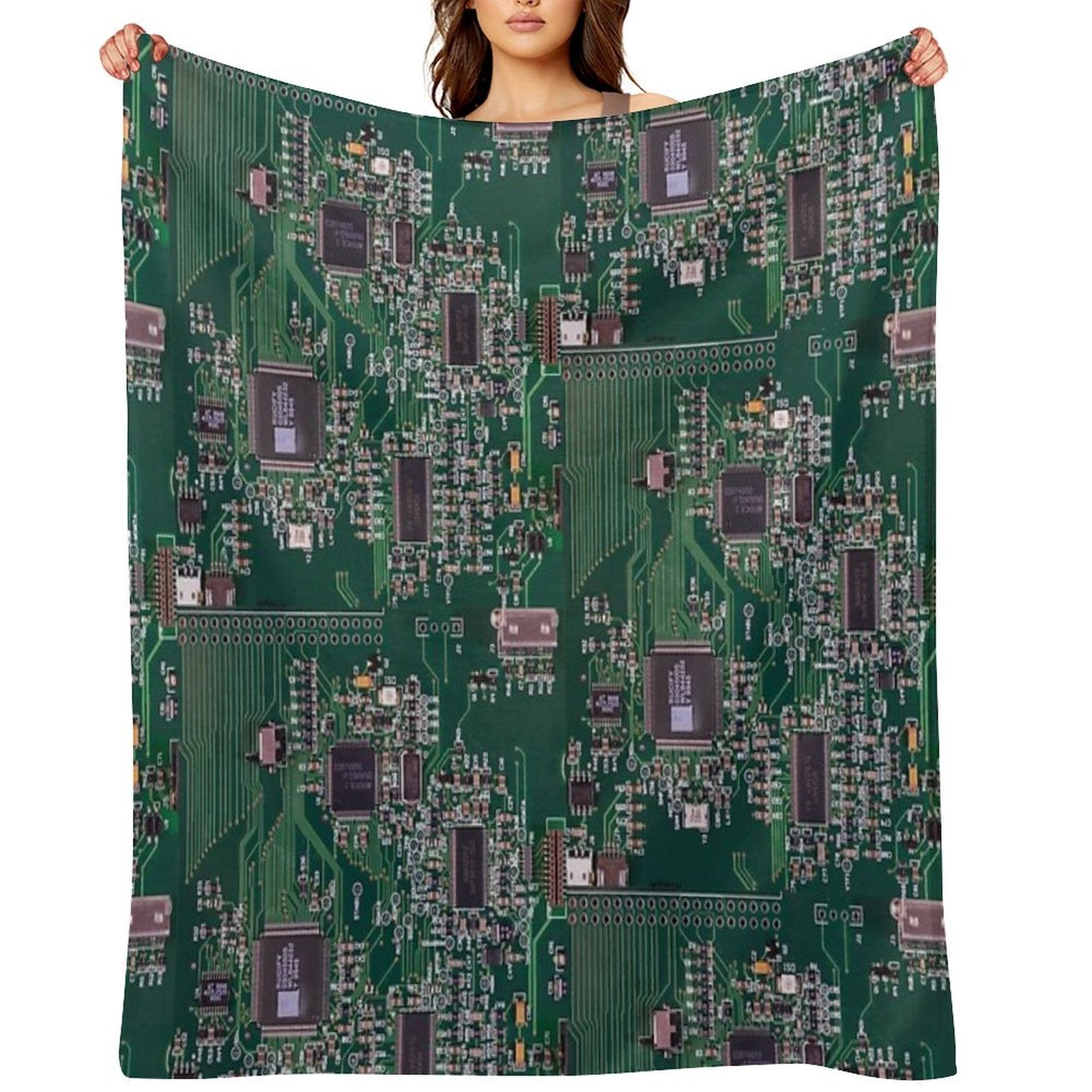 Circuit Board Gift-ready Throw Blanket