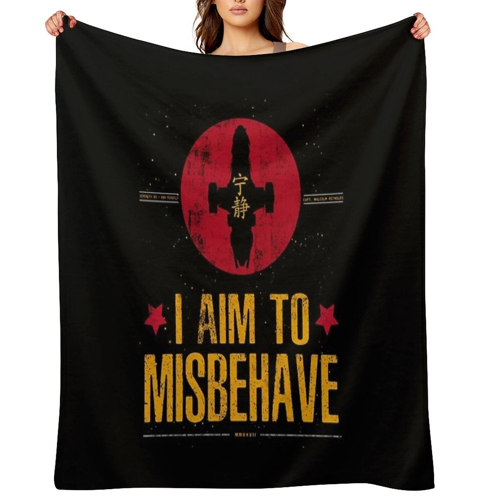 I Aim To Misbehave Lightweight Throw Blanket