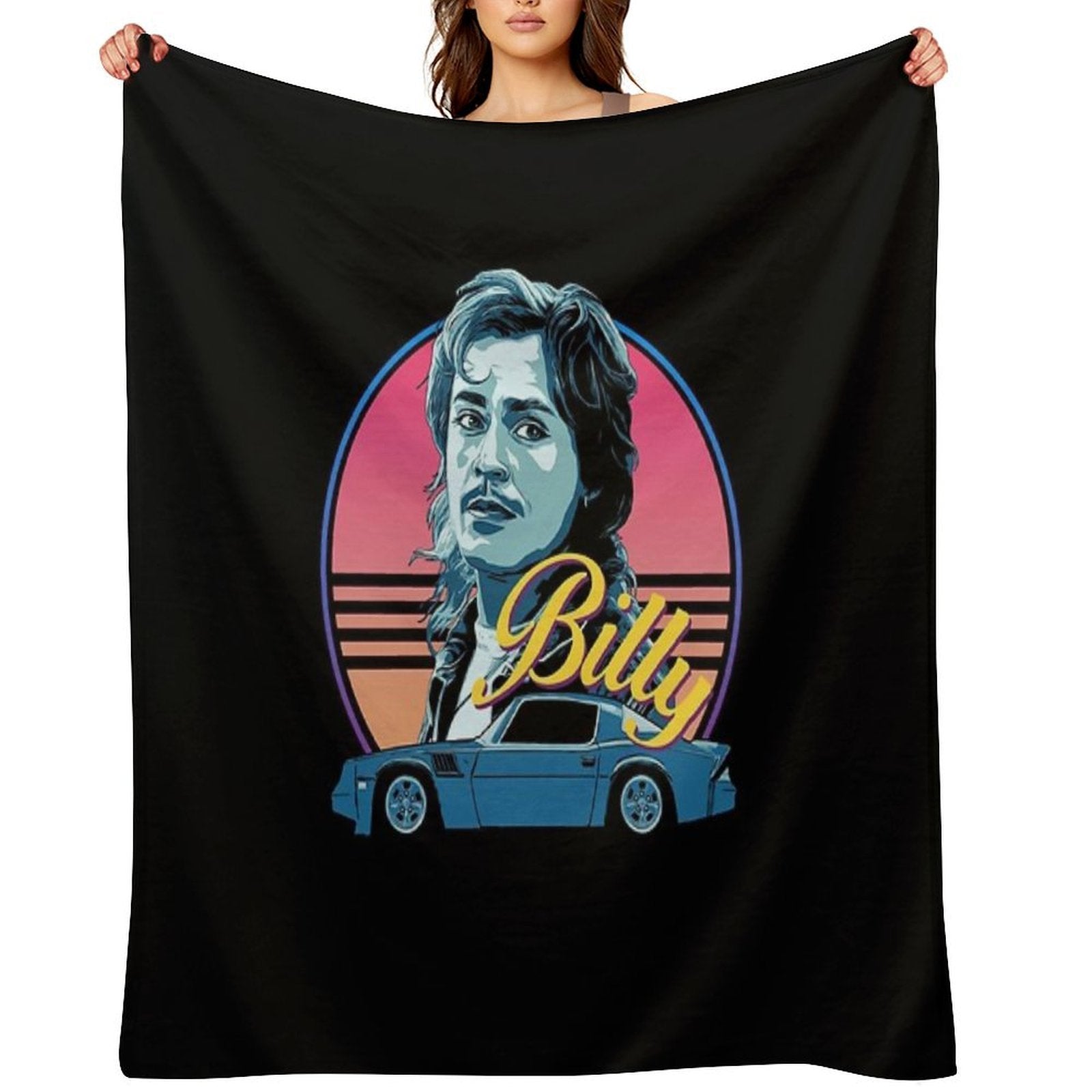 Billy Hargrove - Stranger Things - 80s Style Compact Throw Blanket