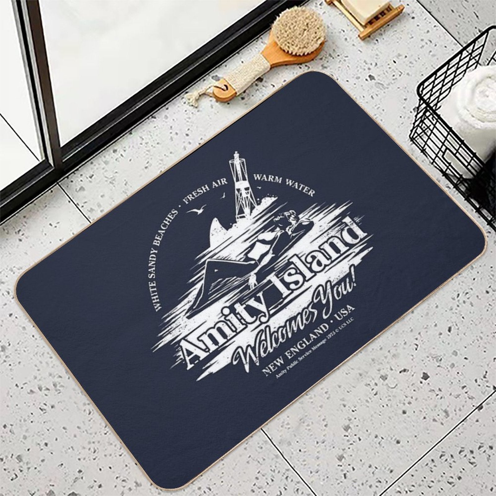 Amity Island  Slip-Resistant Bath Mat