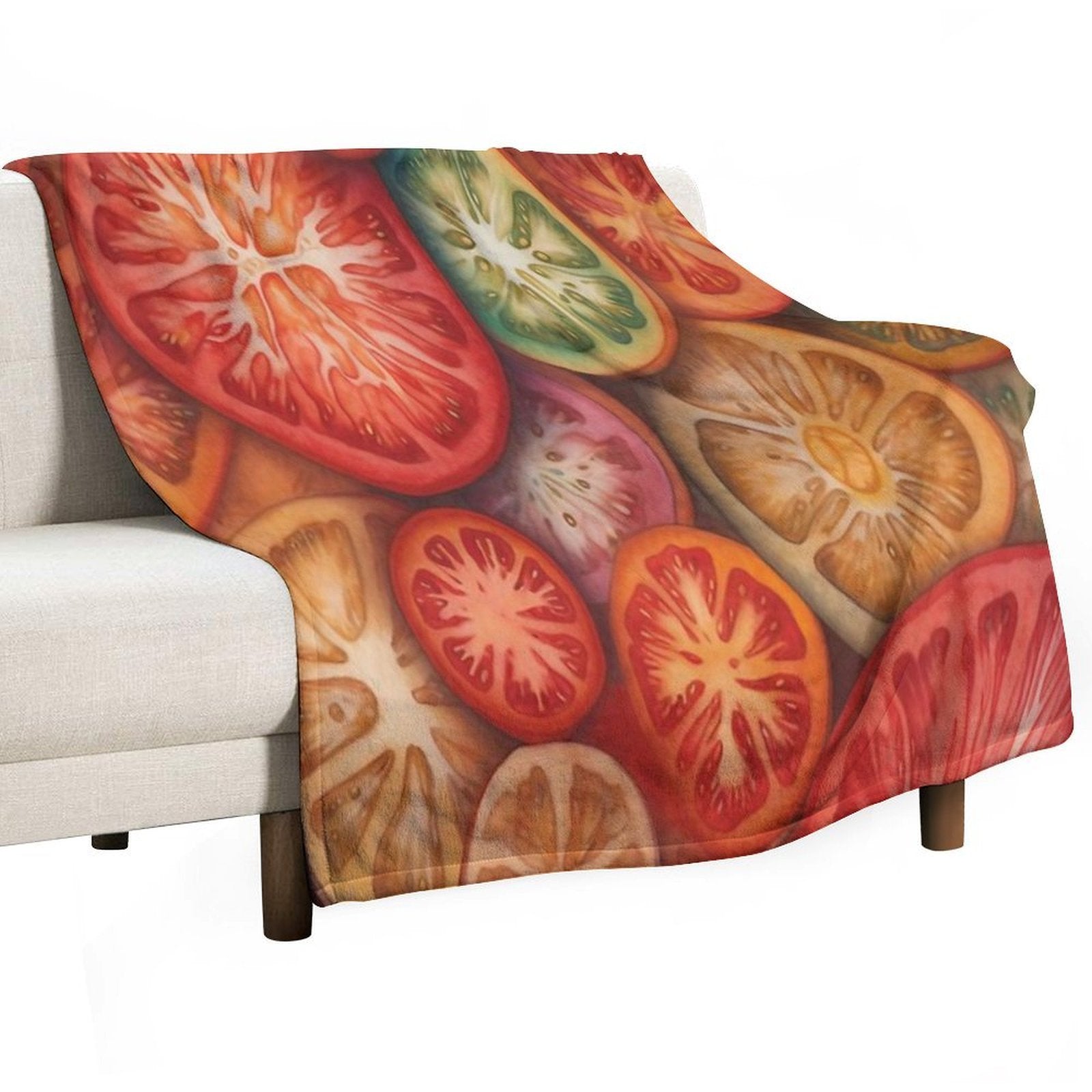Tomato Quick-dry Throw Blanket