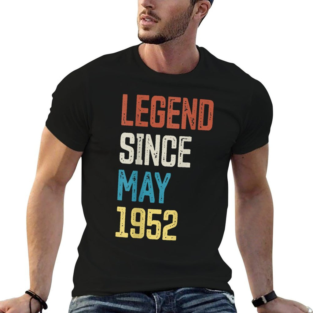 70th Birthday Vintage Born in May 1952 Birthday  Lightweight T-Shirt
