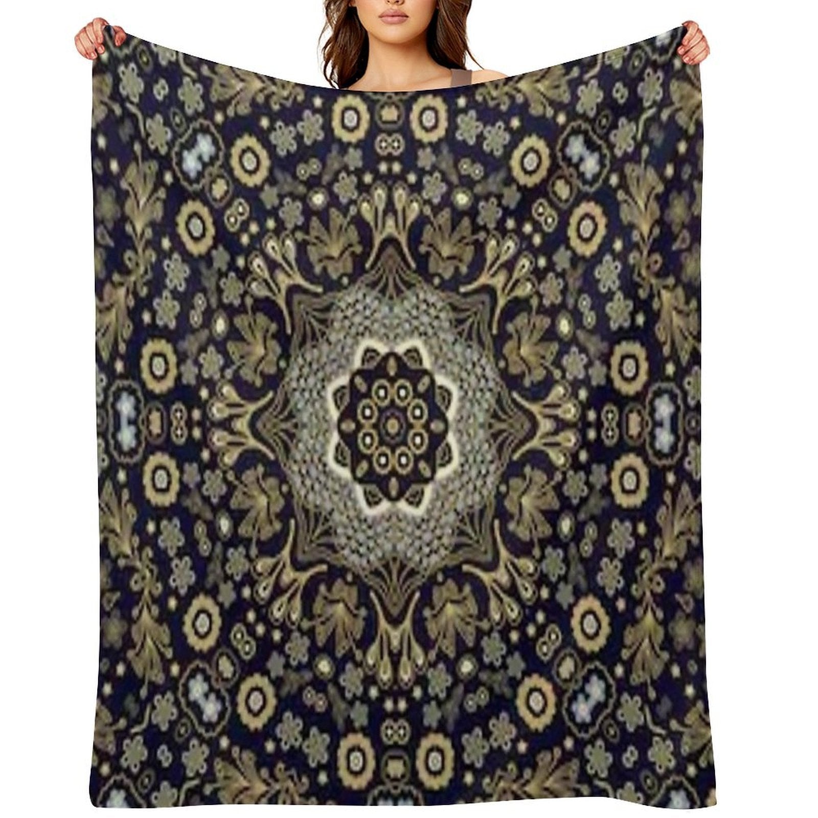 Damask Pattern Tapestry Wall Hanging Versatility Throw Blanket