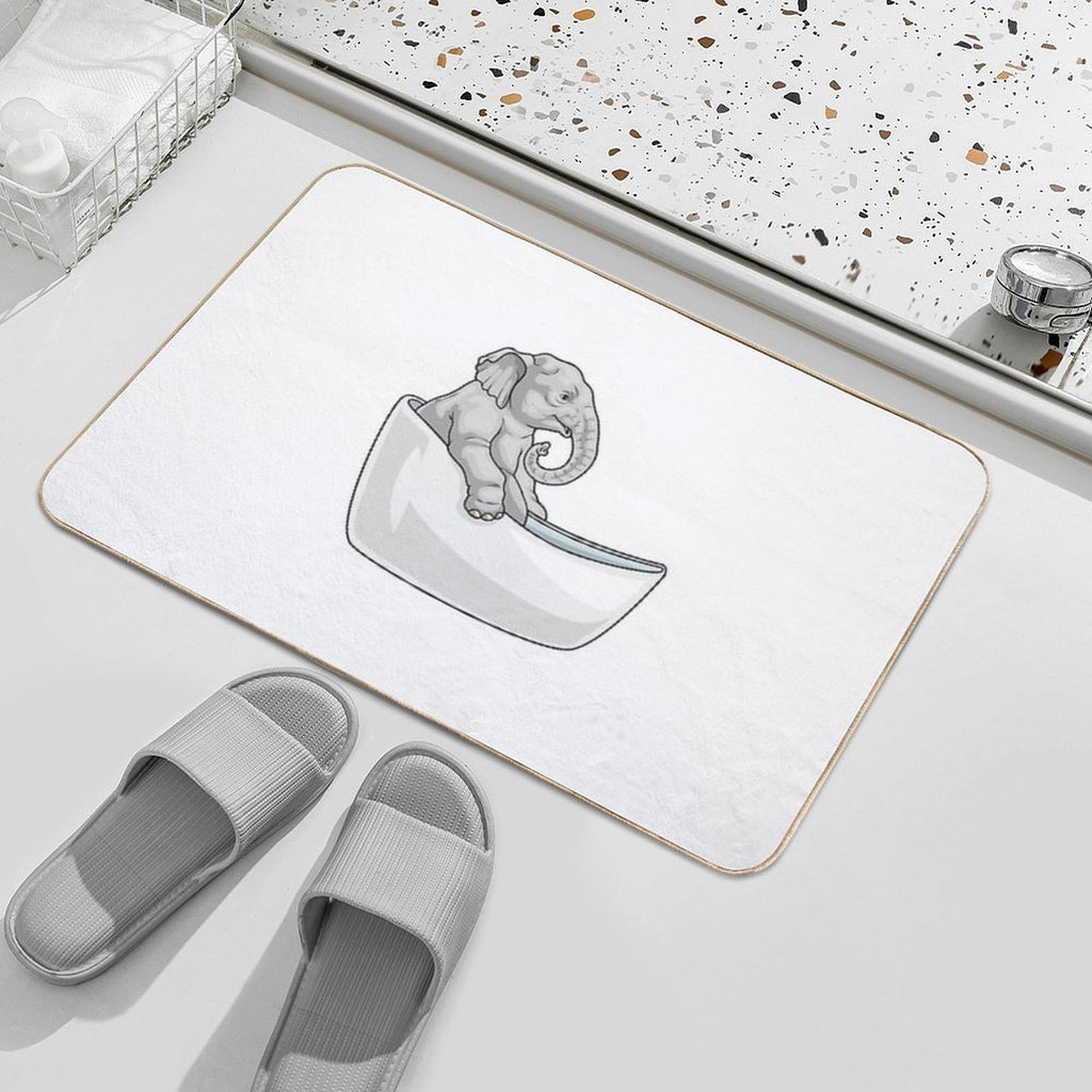 Elephant Bathe Bathtub  Dirt-Trapping Bath Mat