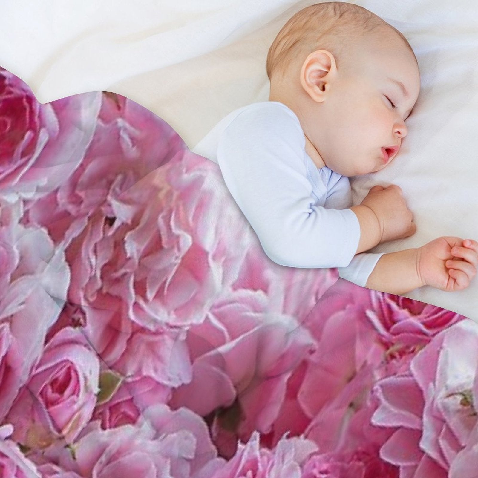 Pink Peonies Garden Machine-washable Throw Blanket