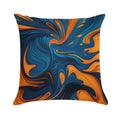 Oil Paint Orange And Blue Pattern Soft Luxury Feel Throw Pillow