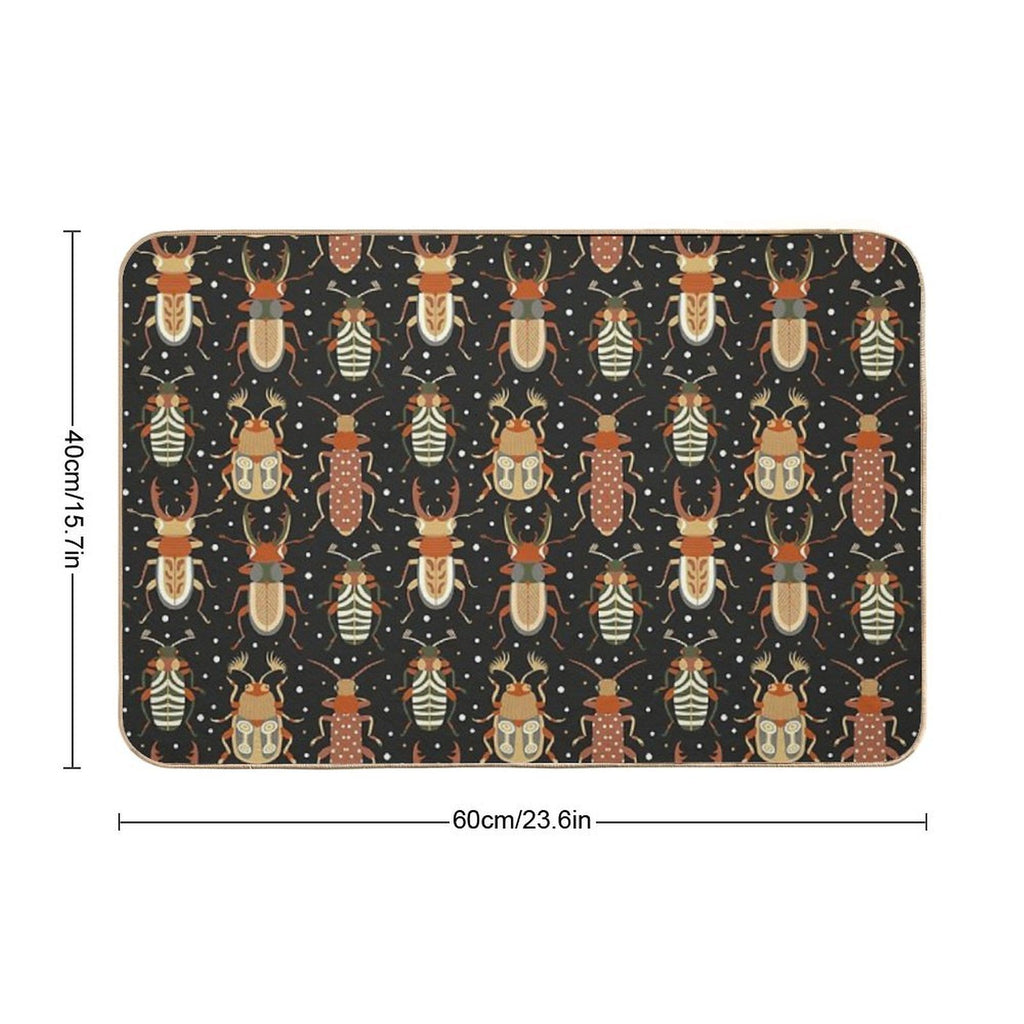 Retro Bugs Durable Bath Mat