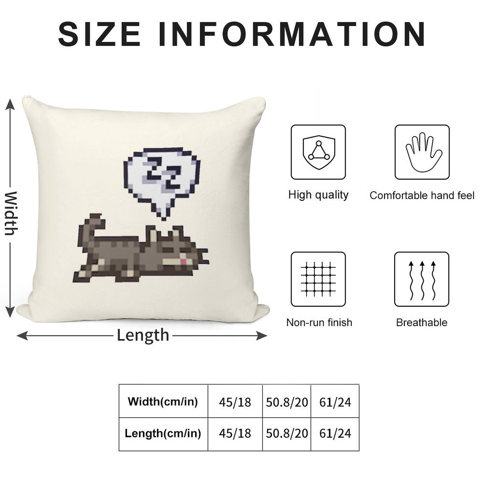 Stardew Valley Sleeping Cat Sploot Soft High-Density Material Throw Pillow