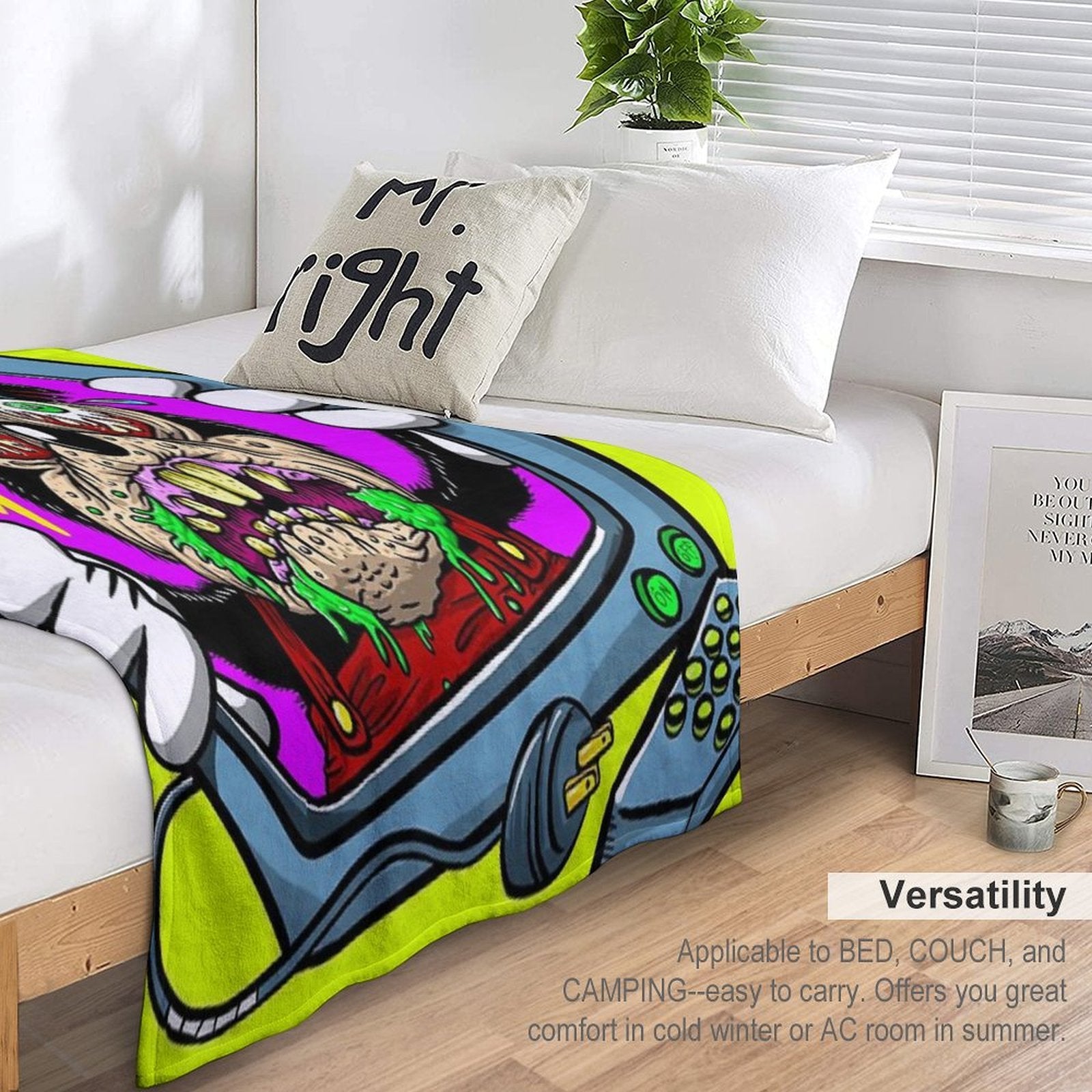 Cartoon Rodent Machine-washable Throw Blanket
