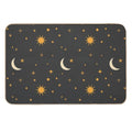 Retro Celestial Pattern 01 - Black  Non-Slip Bath Mat