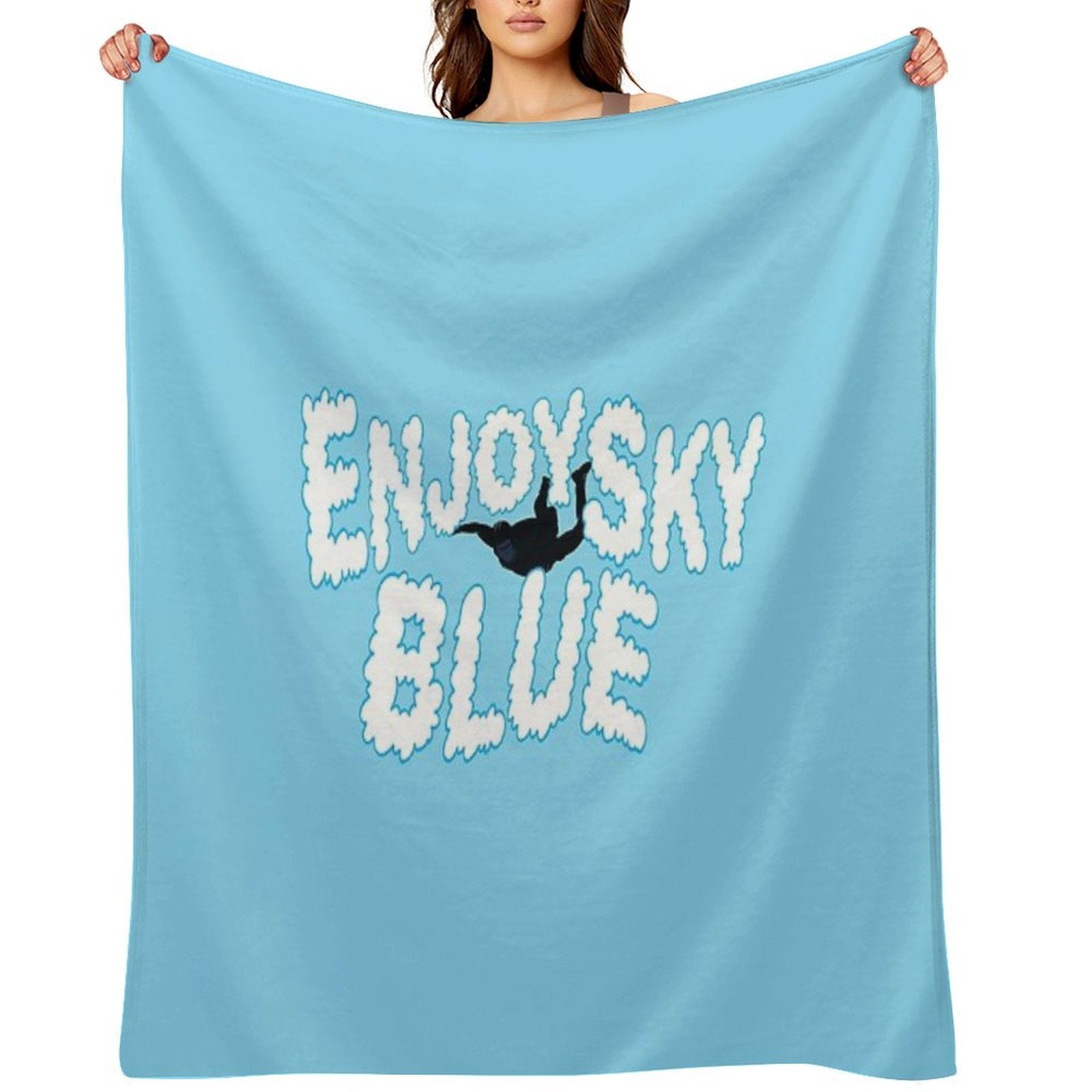 Enjoy Sky Blue Durable Throw Blanket