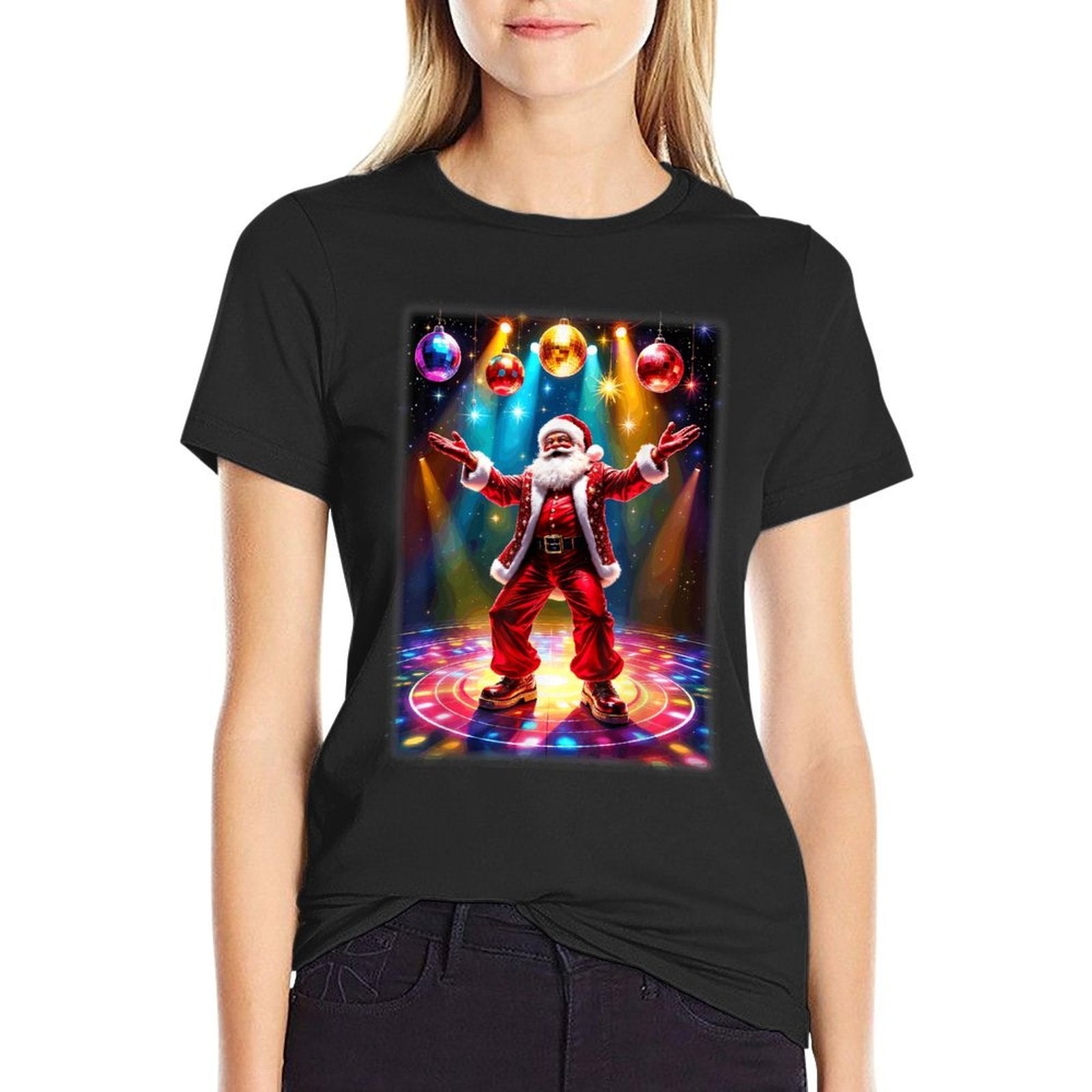 Retro Disco Santa Funky Vintage Christmas  Versatile T-Shirt