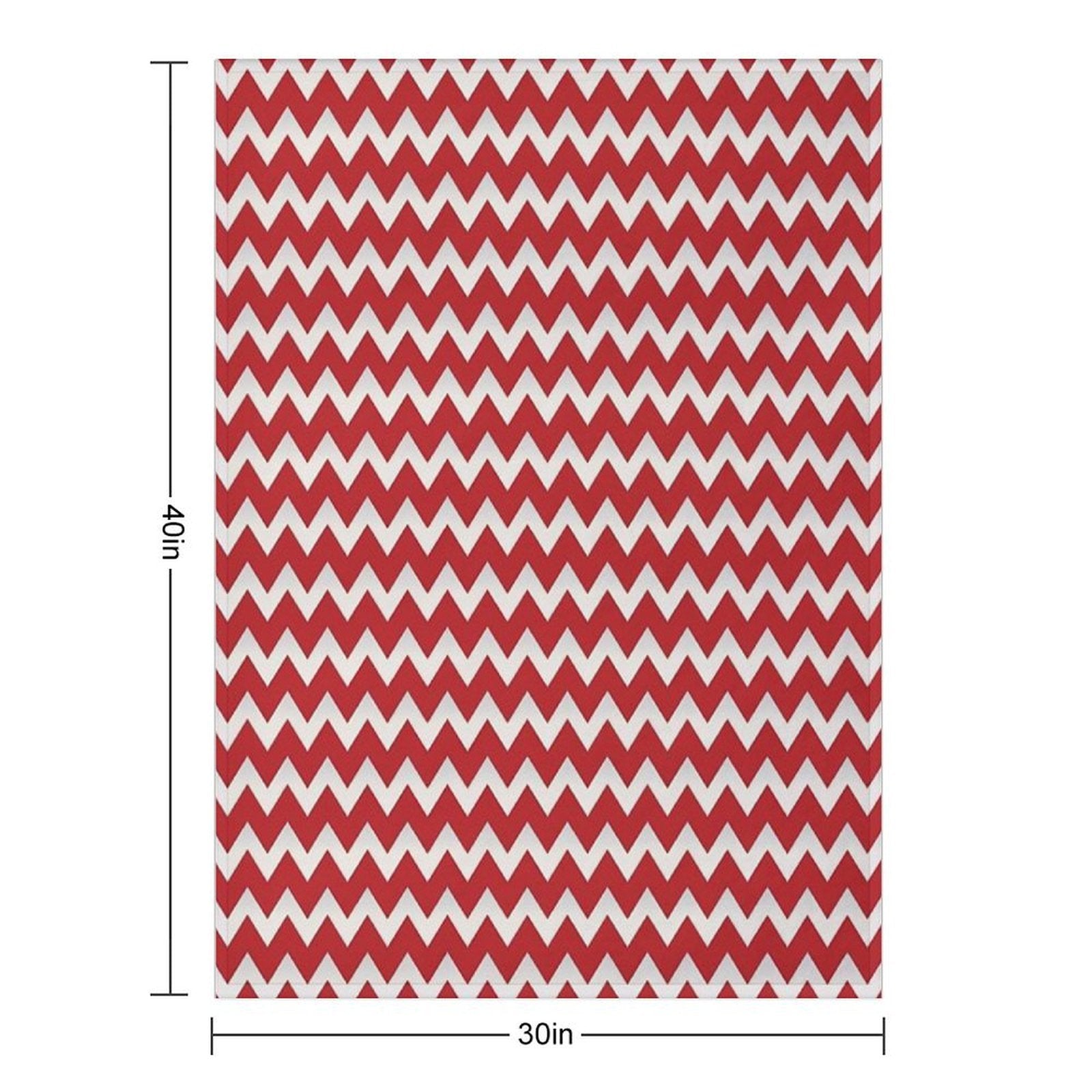 Pretty Simple Chevron Stripes Red And White Shadow Easy Care Throw Blanket