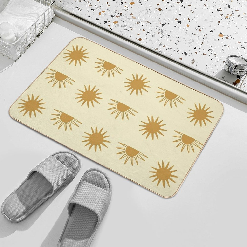 Golden Sunset Pattern  Non-Slip Bath Mat