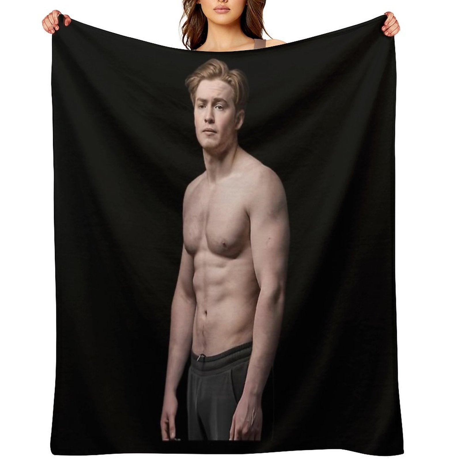 Kit Connor Shirtless  Hot Compact Throw Blanket