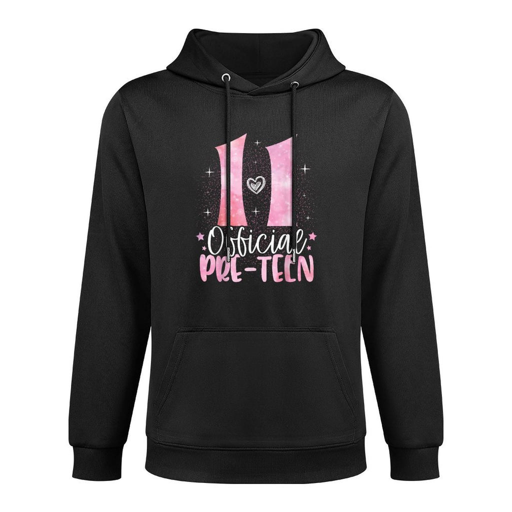 11 Official Pre-Teen 11th Birthday Girl 11 Year Old Shrink-Resistant Hoodie