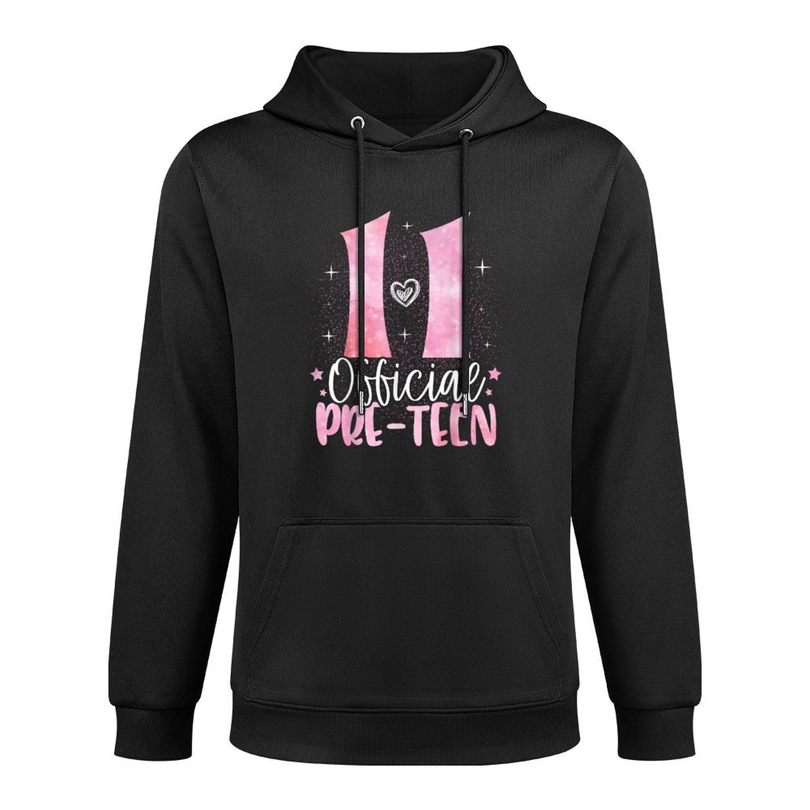 11 Official Pre-Teen 11th Birthday Girl 11 Year Old Shrink-Resistant Hoodie