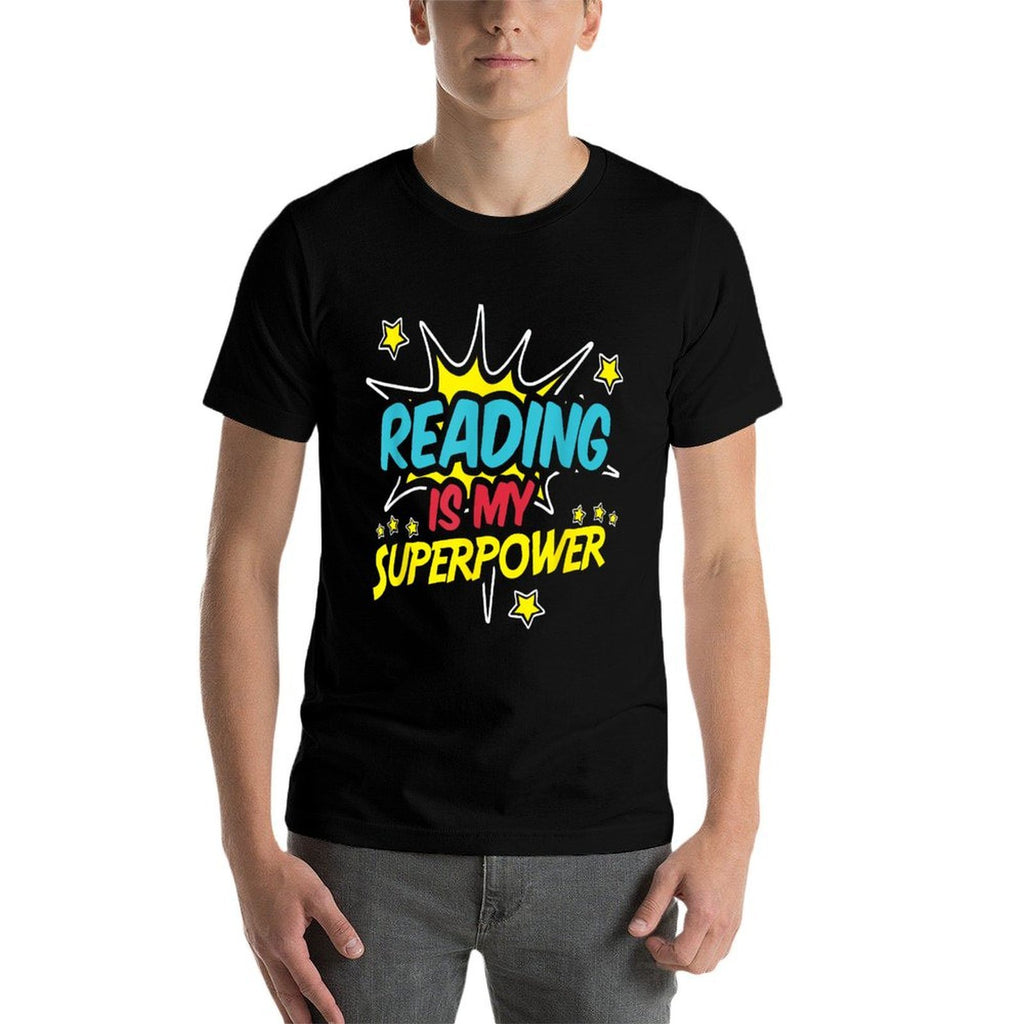 Reading Is My Superpower Funny Book Nerds & Geeks Gift  Relaxed-fit T-Shirt