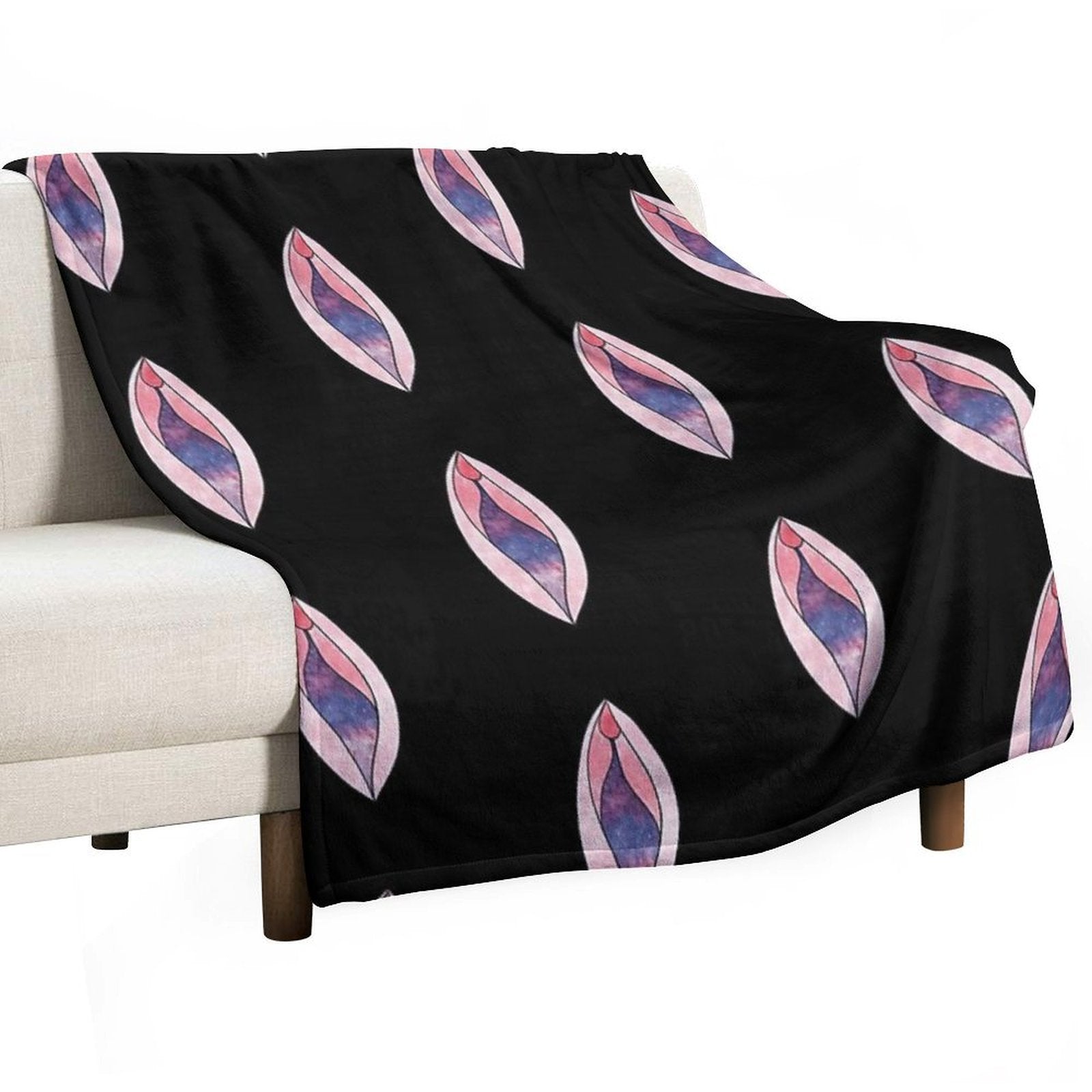 Galaxy Vulva Velvety-soft Throw Blanket