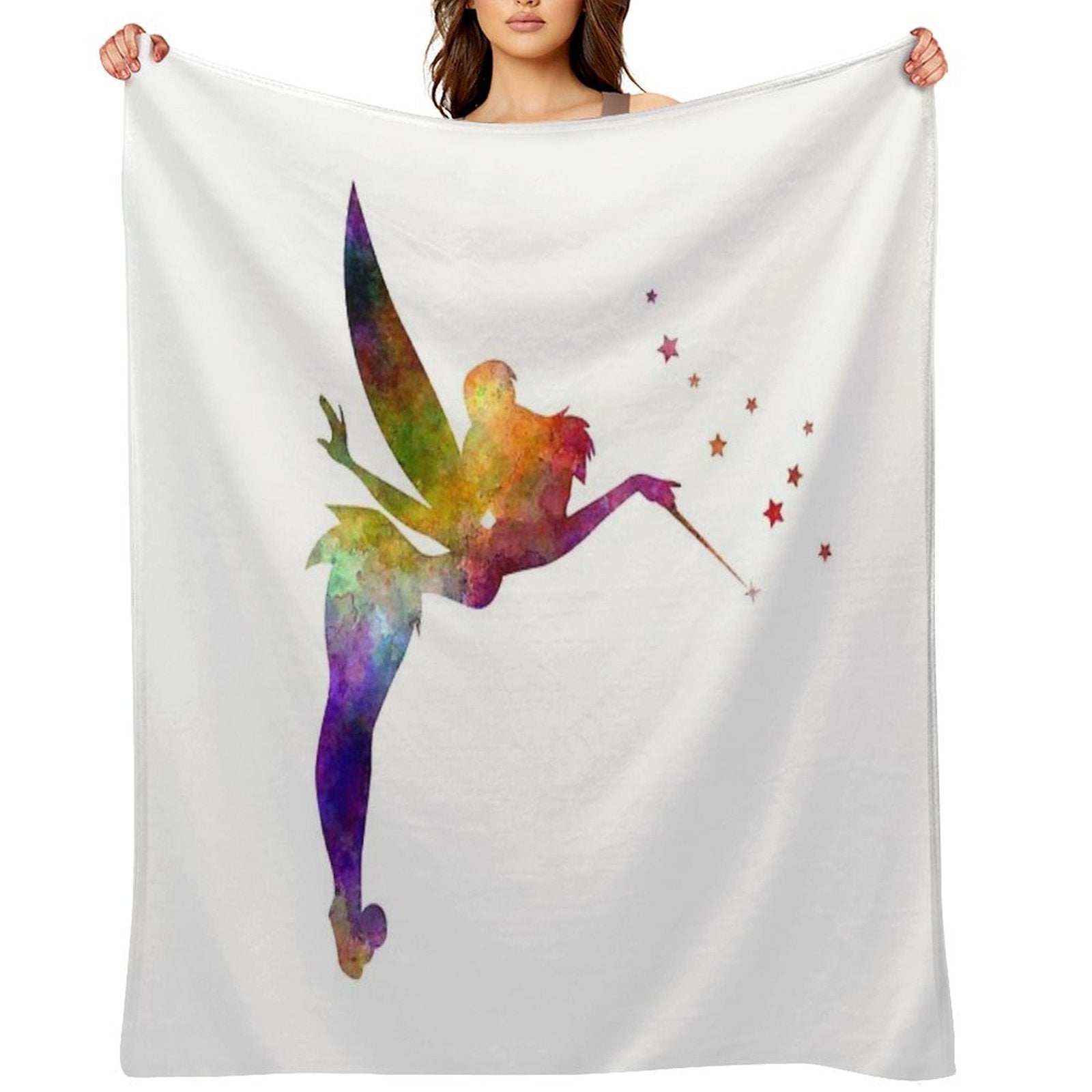 Tinkerbell in Watercolor Durable Throw Blanket