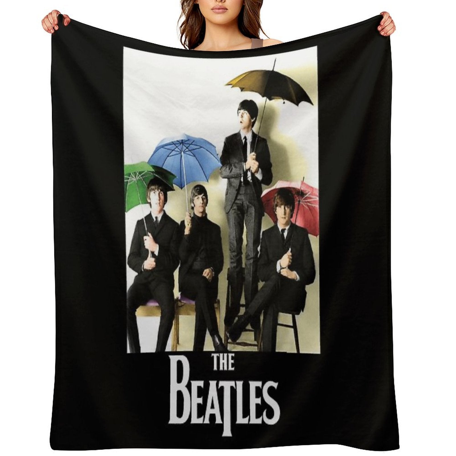 Beatles 65 Classic Umbrellas Raglan Shirt Anti-pilling Throw Blanket