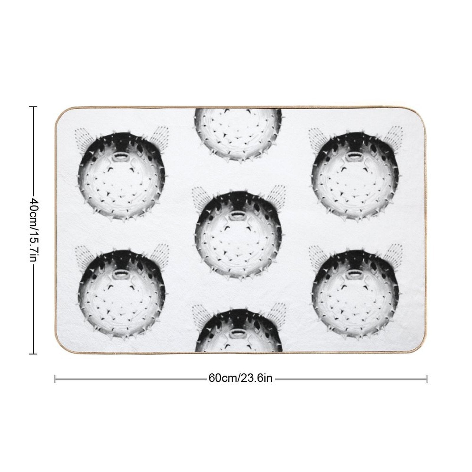 Puffer Fish  Anti-Trip Bath Mat