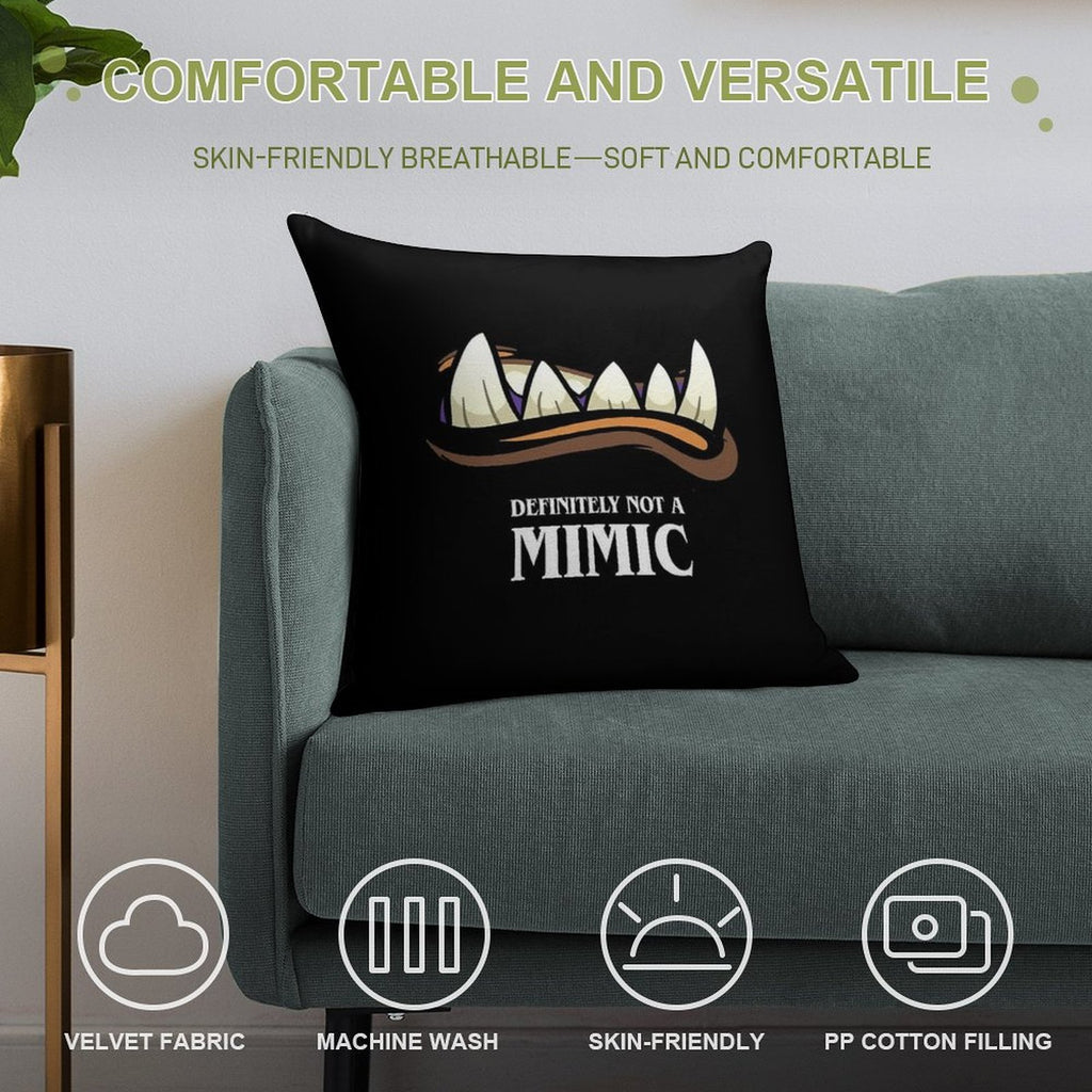 Definitely Not A Mimic Tabletop RPG Gaming Soft Warmth Comfort Throw Pillow