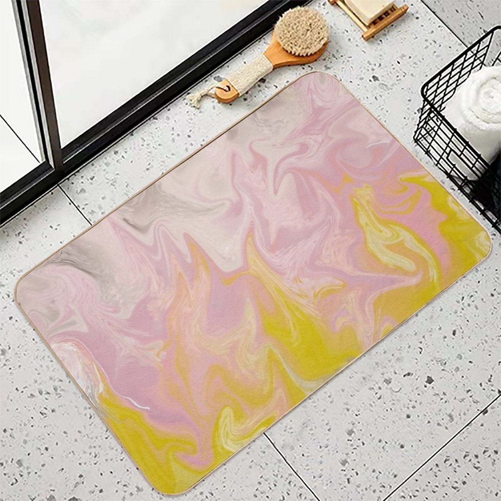 Pastel Fire  Toxin-Free Bath Mat