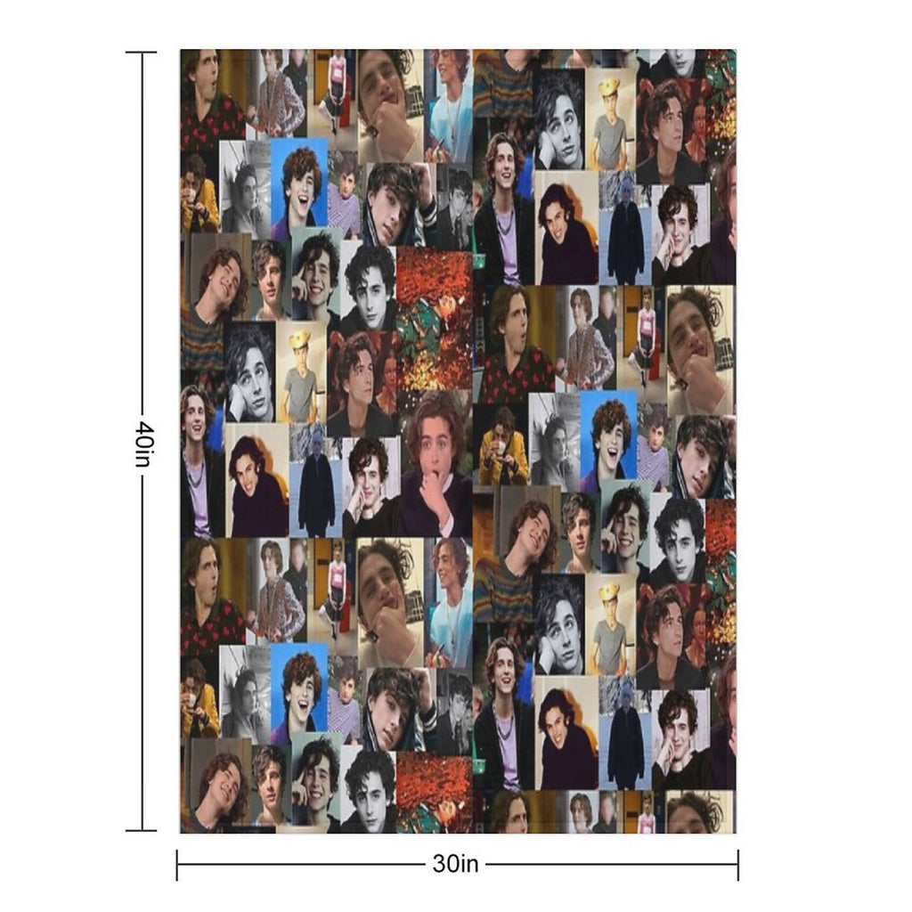 Another Timmy Collage Travel-friendly Throw Blanket