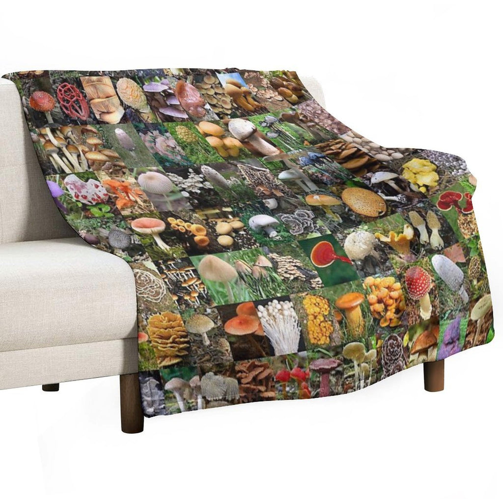 Mushrooms Premium Throw Blanket