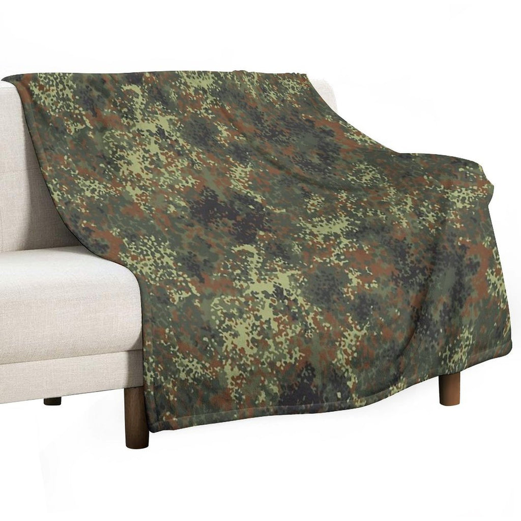 Flecktarn Camo Sustainable Throw Blanket