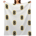 Boston Hockey Easy Care Throw Blanket