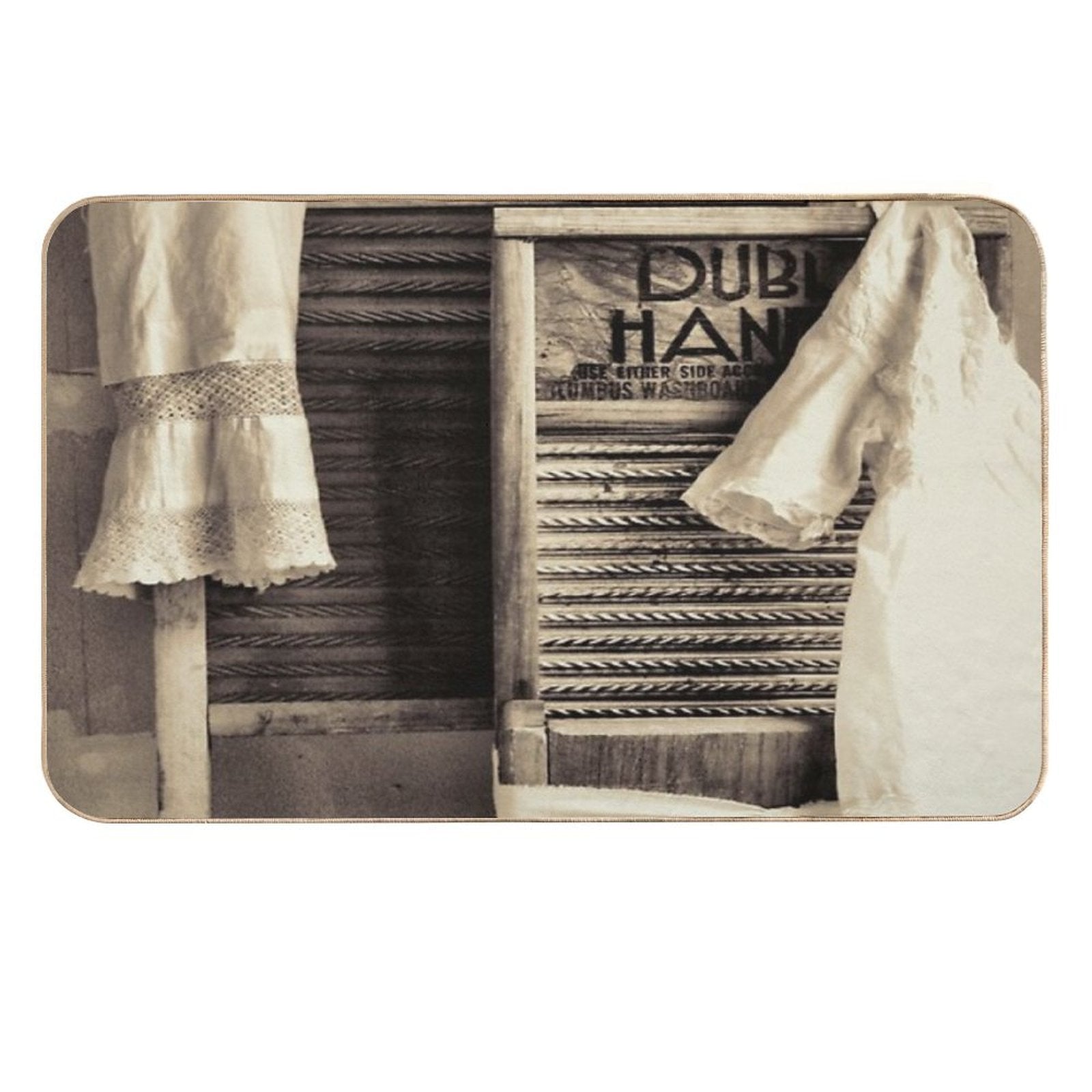 Vintage Laundry Room  Long-Lasting Bath Mat
