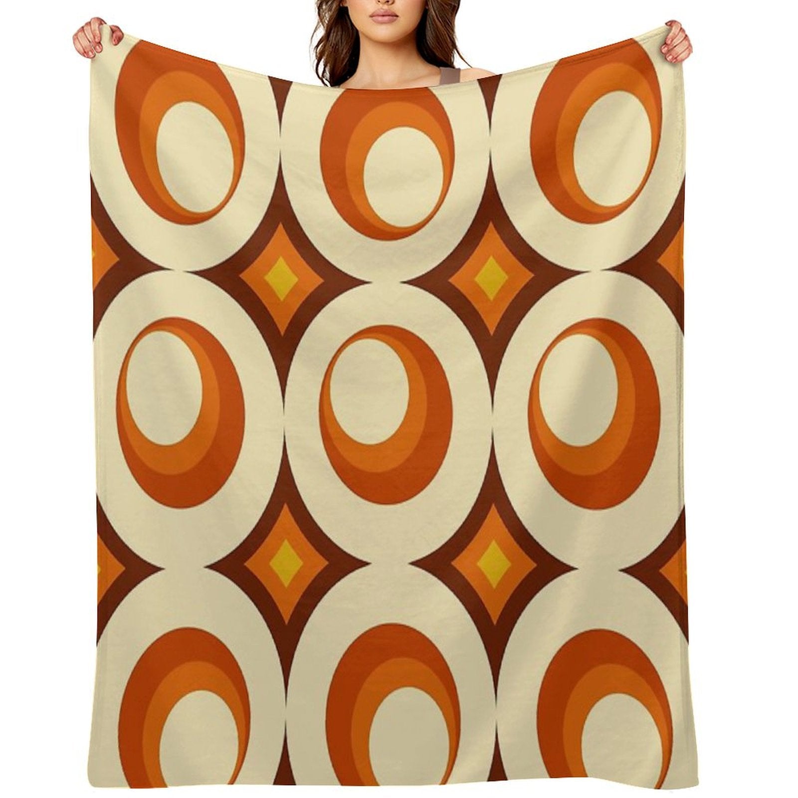 Mid-Century Modern 3 Crescent Eco-conscious Throw Blanket