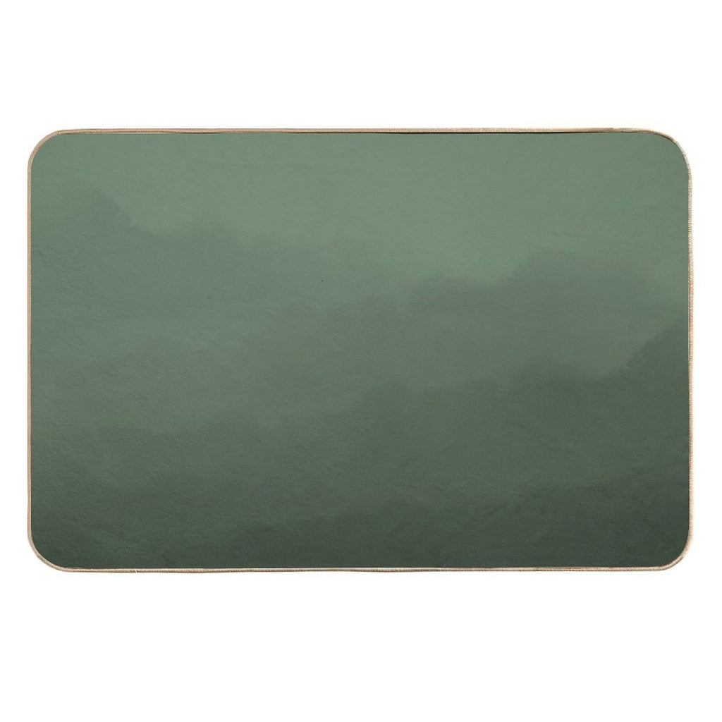 Sage Green Watercolor Ombre Pattern  Stain-Proof Bath Mat