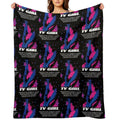 TV Girl Vintage Machine-washable Throw Blanket