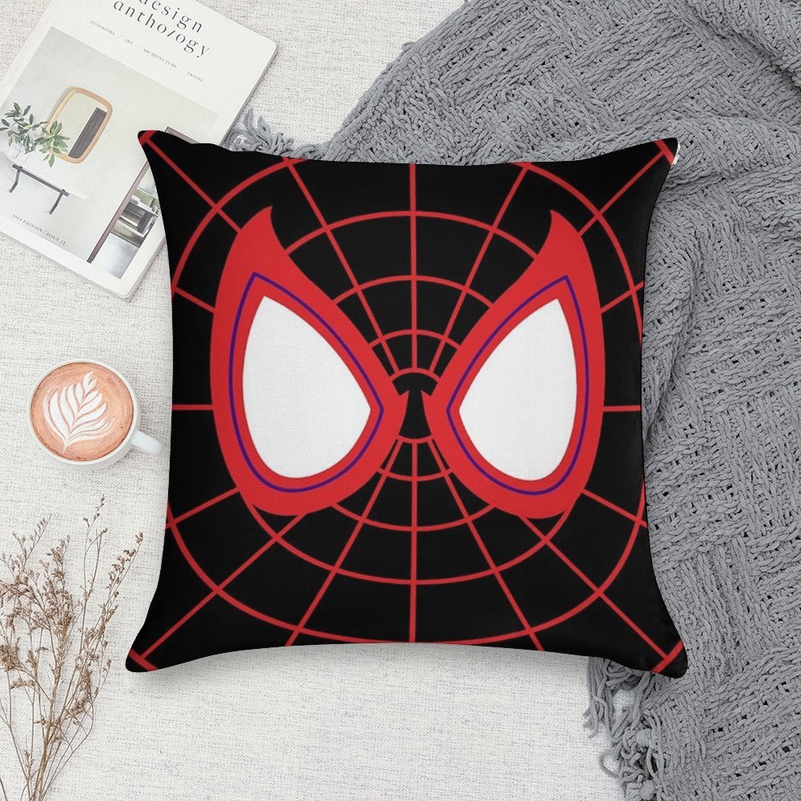Miles Morales Eyes Soft Multiple Sizes Throw Pillow