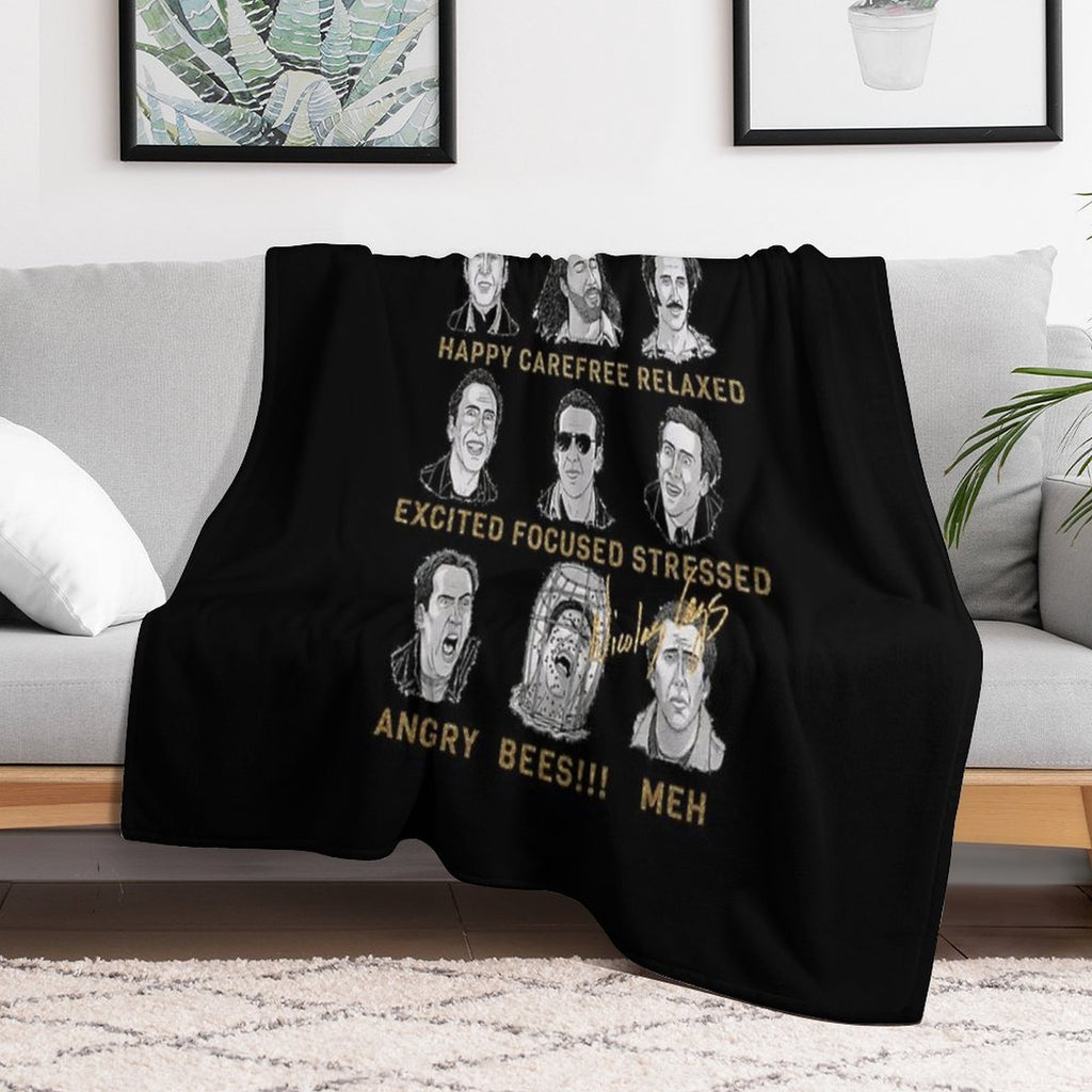 Nicholas Cage - Nicolas Cage - Nick Cage - Nic Cage Eco-conscious Throw Blanket