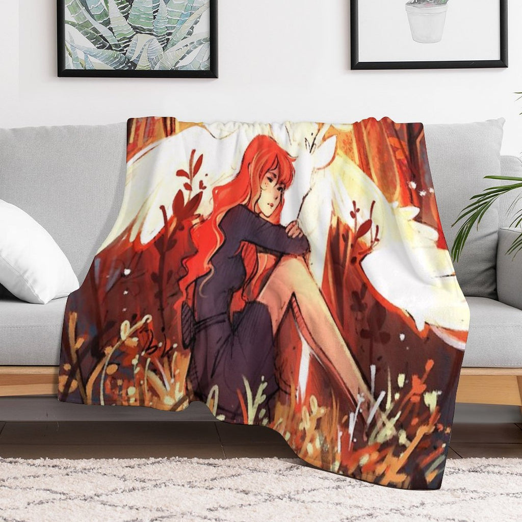 Heart of Fall Plush Throw Blanket