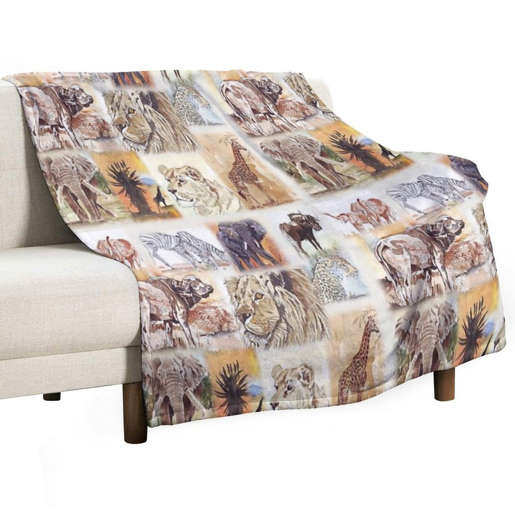 Lodge Décor - South Africa's Wildlife Wonders Versatility Throw Blanket