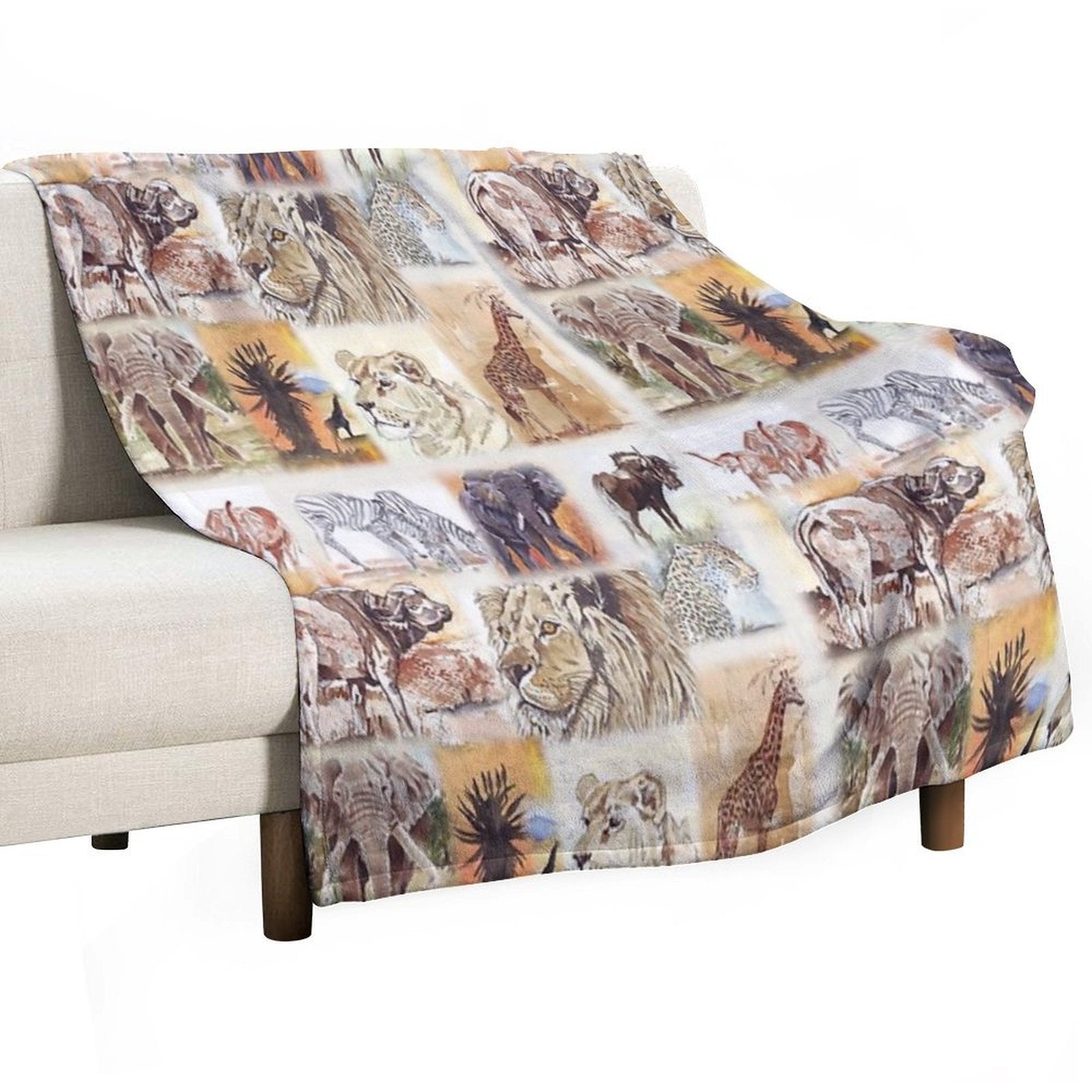 Lodge Décor - South Africa's Wildlife Wonders Versatility Throw Blanket